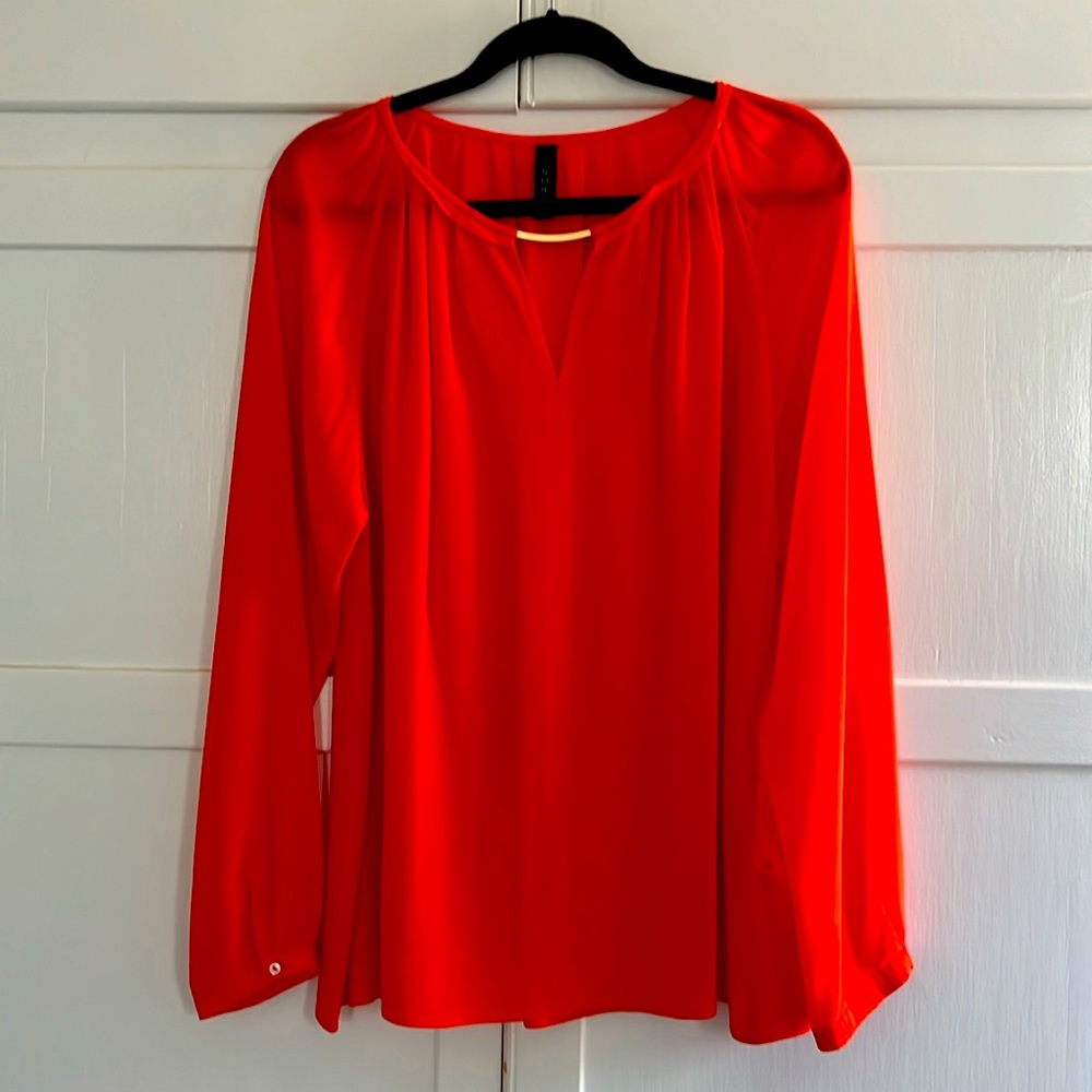 Marc Cain silk blouse with gold detail